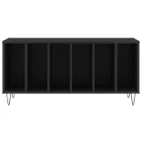 fekete szerelt fa hanglemezszekrény 100 x 38 x 48 cm