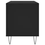 fekete szerelt fa hanglemezszekrény 100 x 38 x 48 cm