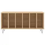 sonoma tölgy színű szerelt fa hanglemezszekrény 100x38x48 cm