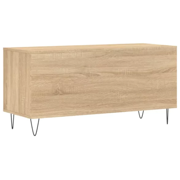 sonoma tölgy színű szerelt fa hanglemezszekrény 100x38x48 cm