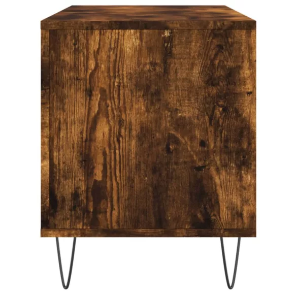 füstös tölgy színű szerelt fa hanglemezszekrény 100x38x48 cm