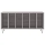 szürke sonoma színű szerelt fa hanglemezszekrény 100x38x48 cm