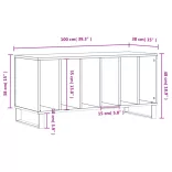 fehér szerelt fa hanglemezszekrény 100 x 38 x 48 cm