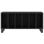 fekete szerelt fa hanglemezszekrény 100 x 38 x 48 cm