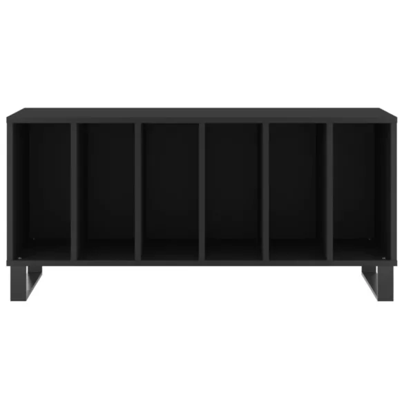 fekete szerelt fa hanglemezszekrény 100 x 38 x 48 cm