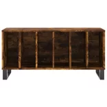 füstös tölgy színű szerelt fa hanglemezszekrény 100x38x48 cm