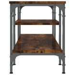 sonoma tölgy színű szerelt fa és vas TV-szekrény 121x35x45 cm