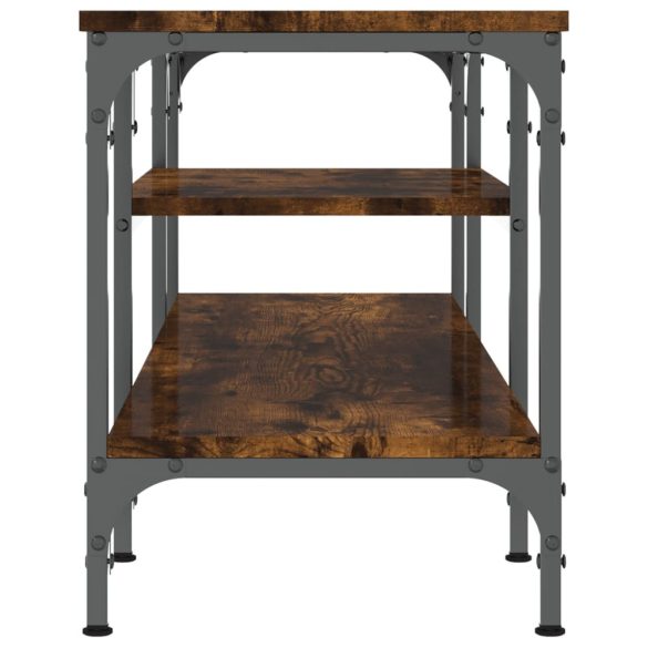 sonoma tölgy színű szerelt fa és vas TV-szekrény 121x35x45 cm