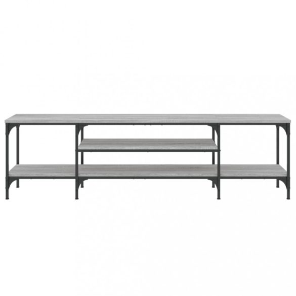 szürke sonoma színű szerelt fa és vas TV-szekrény 161x35x45 cm