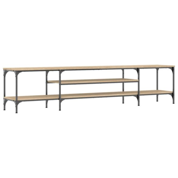 sonoma tölgy színű szerelt fa és vas TV-szekrény 201x35x45 cm