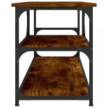 füstös tölgy színű szerelt fa és acél TV-szekrény 103x38x46,5cm