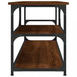 barna tölgy színű szerelt fa és acél TV-szekrény 103x38x46,5 cm