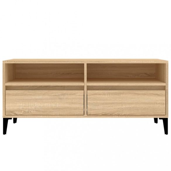 sonoma tölgyszínű szerelt fa TV-szekrény 100x34,5x44,5 cm