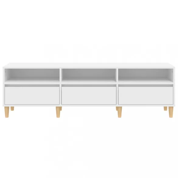 fehér szerelt fa TV-szekrény 150 x 30 x 44,5 cm