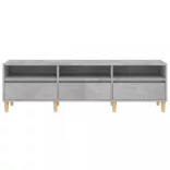 betonszürke szerelt fa TV-szekrény 150x30x44,5 cm