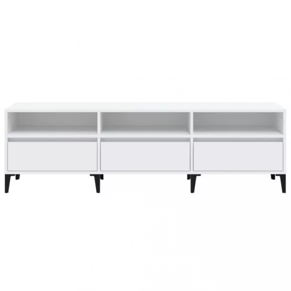 fehér szerelt fa TV-szekrény 150 x 30 x 44,5 cm