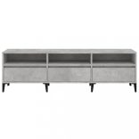 betonszürke szerelt fa TV-szekrény 150x30x44,5 cm