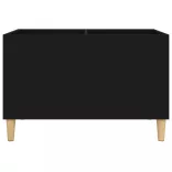 fekete szerelt fa hanglemezszekrény 74,5x38x48 cm