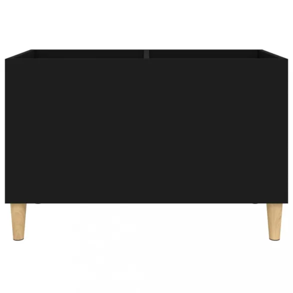 fekete szerelt fa hanglemezszekrény 74,5x38x48 cm