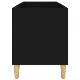 fekete szerelt fa hanglemezszekrény 74,5x38x48 cm