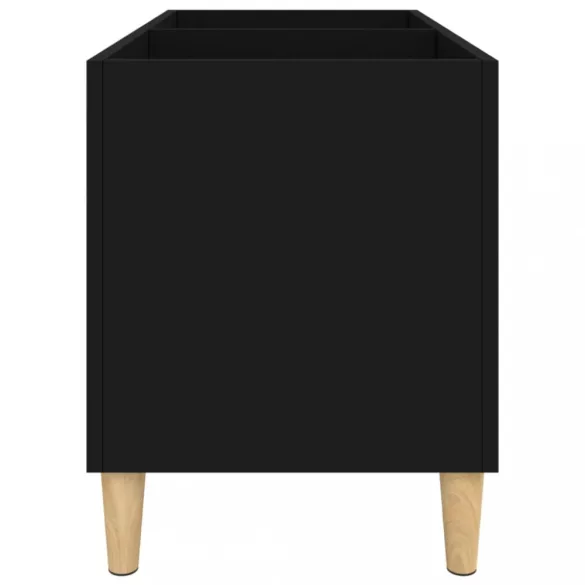 fekete szerelt fa hanglemezszekrény 74,5x38x48 cm