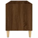 barna tölgyszínű szerelt fa hanglemezszekrény 74,5x38x48 cm