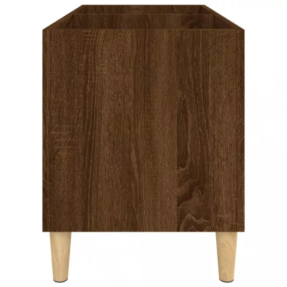 barna tölgyszínű szerelt fa hanglemezszekrény 74,5x38x48 cm