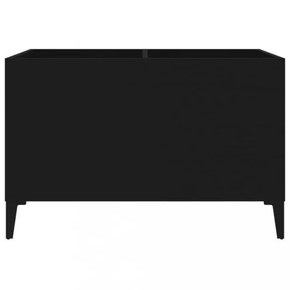 fekete szerelt fa hanglemezszekrény 74,5x38x48 cm