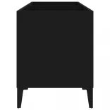 fekete szerelt fa hanglemezszekrény 74,5x38x48 cm