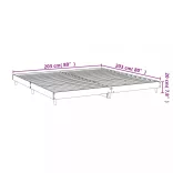 fehér szerelt fa ágykeret 200 x 200 cm