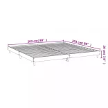 fekete szerelt fa ágykeret 200 x 200 cm