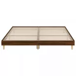 barna tölgy színű szerelt fa ágykeret matrac nélkül 200x200 cm