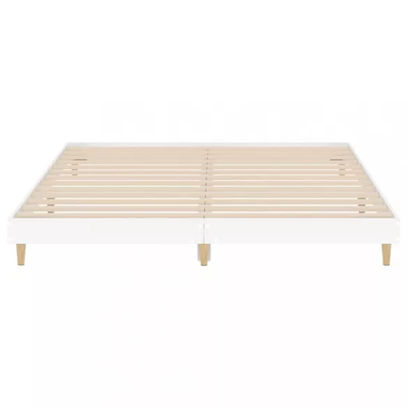 fehér szerelt fa ágykeret 140 x 200 cm