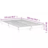 fehér szerelt fa ágykeret 120 x 200 cm