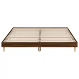 barna tölgy színű szerelt fa ágykeret matrac nélkül 120x200 cm