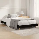 fekete szerelt fa ágykeret 100 x 200 cm