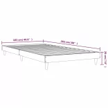 fekete szerelt fa ágykeret 100 x 200 cm