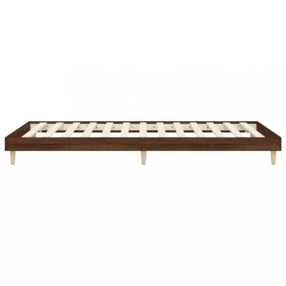 barna tölgy színű szerelt fa ágykeret matrac nélkül 90x200 cm