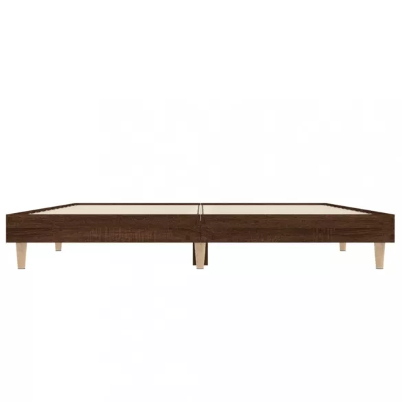 barna tölgy színű szerelt fa ágykeret matrac nélkül 120x190 cm