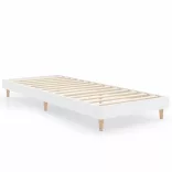 fehér szerelt fa ágykeret 75 x 190 cm