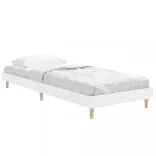 fehér szerelt fa ágykeret 75 x 190 cm