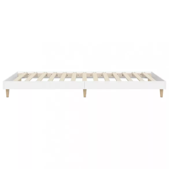 fehér szerelt fa ágykeret 75 x 190 cm