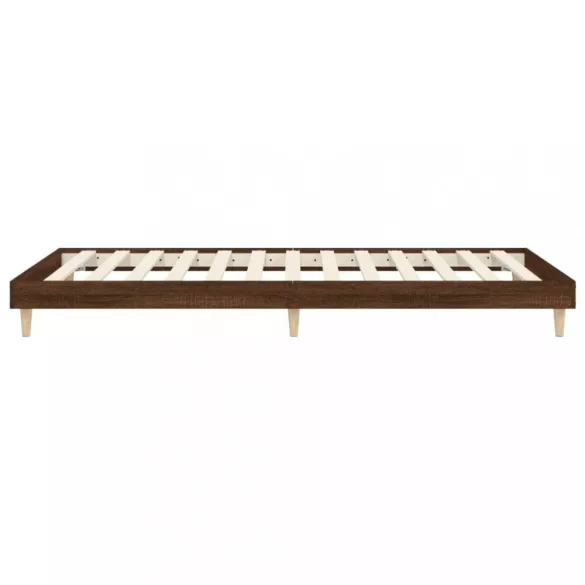 barna tölgy színű szerelt fa ágykeret matrac nélkül 75x190 cm