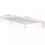 barna tölgy színű szerelt fa ágykeret matrac nélkül 75x190 cm