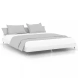 fehér szerelt fa ágykeret 200 x 200 cm