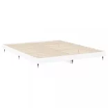 fehér szerelt fa ágykeret 200 x 200 cm