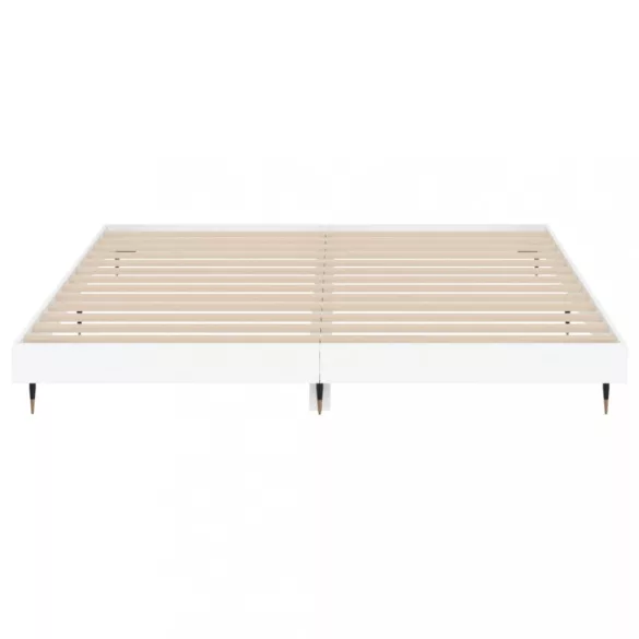 fehér szerelt fa ágykeret 200 x 200 cm