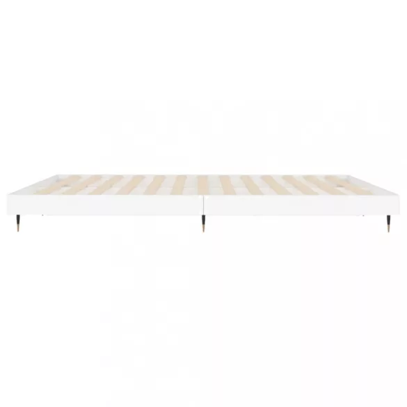 fehér szerelt fa ágykeret 200 x 200 cm