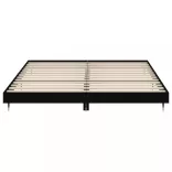fekete szerelt fa ágykeret 200 x 200 cm