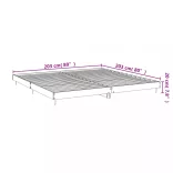 fekete szerelt fa ágykeret 200 x 200 cm